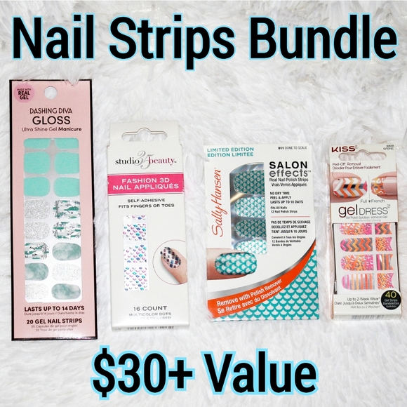 DIY Nail Strips Polish Decals Appliques Bundle #1 - Picture 2 of 5